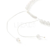 Round Natural White Jade Braided Bead Bracelet for Girl Women BJEW-JB06864-03-5