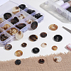 110Pcs 15 Styles Resin Button BUTT-CY0001-41-4