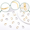 100Pcs 2 Colors 304 Stainless Steel Leverback Earring Findings STAS-BBC0001-56-4