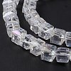 Electroplate Glass Beads Strands X-EGLA-D018-8x8mm-01-6