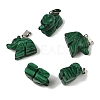 Synthetic Malachite Pendants G-B127-02P-01-2