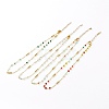 Faceted Glass Beaded Necklaces NJEW-JN03278-1