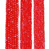Electroplate Opaque Solid Color Glass Beads Strands EGLA-A044-P1mm-L22-2