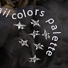 Star Alloy Rhinestone Cabochons MRMJ-WH0075-114-01-1