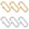 6Pcs 2 Colors Brass Clasps KK-WR0001-79-1