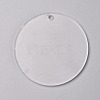 Transparent Blank Acrylic Pendants TACR-WH0002-09C-1