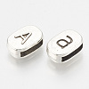 Tibetan Style Alloy Letter Slide Charms TIBEB-R067-AS-LF-4