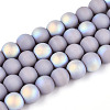 Frosted Opaque Glass Beads Strands LS-GLAA-T032-P8mm-MBB07-1