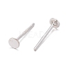 925 Sterling Silver Flat Pad Ear Stud Findings STER-A003-103A-2