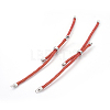 Adjustable Nylon Cord Slider Bracelet Making MAK-F026-A02-P-1