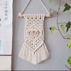 Cotton Cord Macrame Woven Wall Hanging HJEW-C010-12-1