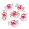 UV Plating Rainbow Iridescent Acrylic Beads PACR-E001-01E-1