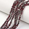 Electroplate Transparent Glass Beads Strands EGLA-A034-T6mm-P10-1