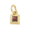 Brass Pave Cubic Zirconia Pendants KK-K368-13G-02-1