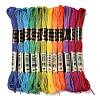 12 Skeins 12 Colors 6-Ply Polyester Embroidery Floss OCOR-M009-01B-01-1