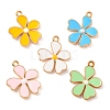 10Pcs 5 Colors Alloy Enamel Pendants ENAM-YW0002-11-2