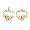 Brass Micro Pave Cubic Zirconia Pendants KK-I475-05G-01-1