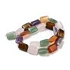 Natural Amethyst & Rose Quartz & Red Agate & Green Aventurine & Tiger Eye Beads Strands G-T121-24-3