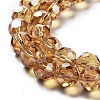 Electroplate Transparent Glass Beads Strands EGLA-A035-T10mm-A17-3