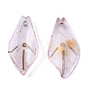 Transparent Spray Painted Glass Pendants GLAA-R215-03-B07-2