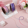 2 Rolls 2 Colors Segment Dyed Round Polyester Twisted Cords OCOR-TA0003-65D-7