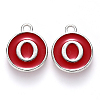 Platinum Plated Alloy Enamel Charms X-ENAM-S118-03O-P-1
