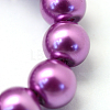 Baking Paint Pearlized Glass Pearl Round Bead Strands HY-Q003-6mm-16-3