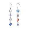 Electroplate Glass Dangle Earrings EJEW-JE03089-M-2