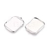 304 Stainless Steel Pendant Cabochon Settings STAS-T067-15P-2
