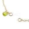 Star & Moon Brass Link Chain Bracelet Making AJEW-JB01150-33-2