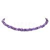 Dyed Natural Freshwater Shell Nuggets Beaded Necklaces NJEW-JN05488-03-2