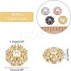 Multi-Petal Brass Micro Pave Cubic Zirconia Bead Caps ZIRC-NB0001-44-6