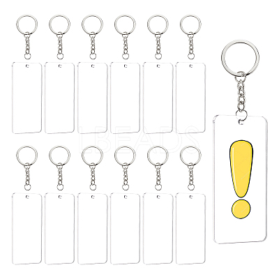 DIY Transparent Acrylic Keychain Clasps Making Kits DIY-BC0001-69-1