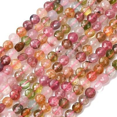 Natural Multicolor Tourmaline Beads Strands G-D110-F02-03-1