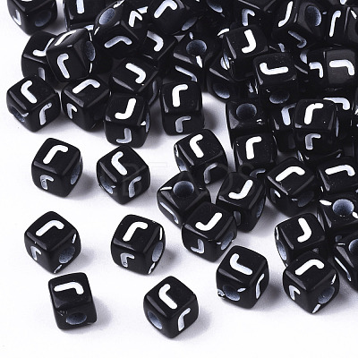Opaque Acrylic Beads X-SACR-N002-01J-1
