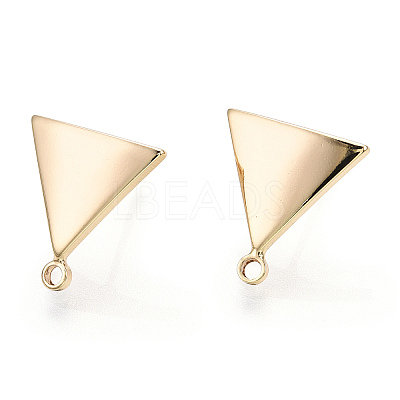 Brass Stud Earring Findings X-KK-T029-09G-1