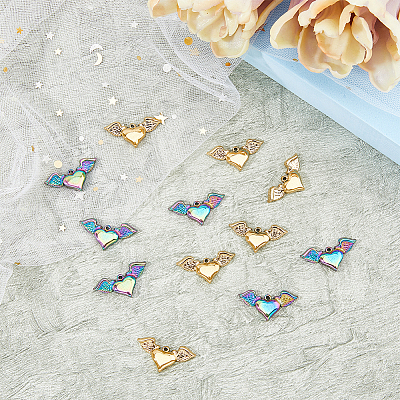 12Pcs 2 Colors 304 Stainless Steel Pendants STAS-DC0014-10-1