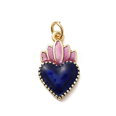 Brass Enamel Pendants KK-P338-34D-G-1
