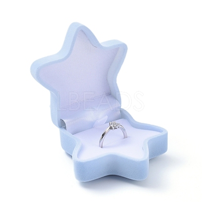 Starfish Shape Velvet Jewelry Boxes X-VBOX-L002-D02-1