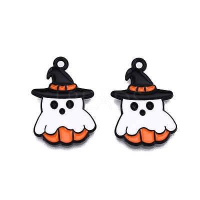 Halloween Theme Spray Painted Alloy Enamel Pendants LS-ENAM-T020-09F-1