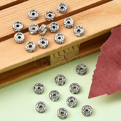 Brass Rhinestone Spacer Beads RB-A014-Z5mm-01P-1