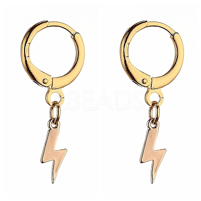 Brass Huggie Hoop Earrings X-EJEW-JE04208-03-1