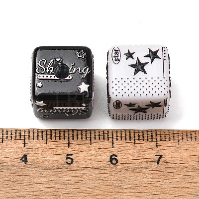 Y2K Style Printed Opaque Acrylic Beads AC-CBAC57E-03-1