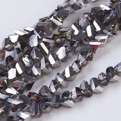 Electroplate Glass Beads Strands EGLA-J145-4mm-HP01-1