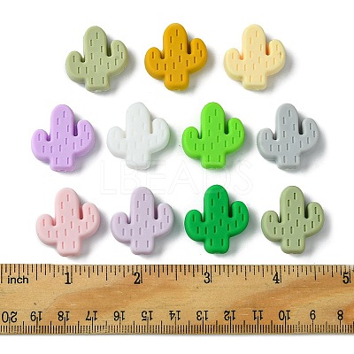 22Pcs 11 Colors Silicone Focal Beads SIL-FS0001-15-1