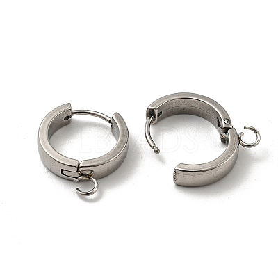 Tarnish Resistant 201 Stainless Steel Huggie Hoop Earrings Findings STAS-A167-01T-P-1