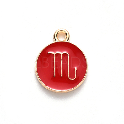 Alloy Enamel Pendants X-ENAM-S124-01B-07L-1