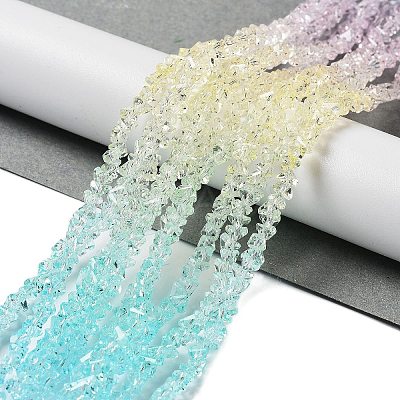 Transparent Glass Bead Strands GLAA-H023-03O-1