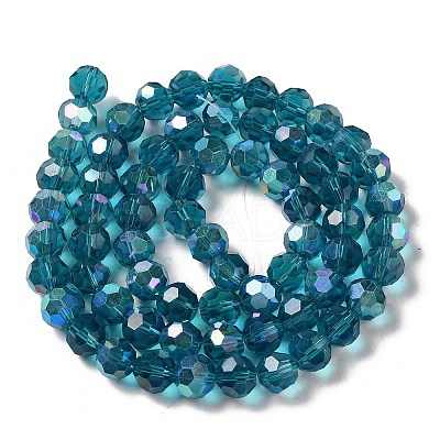 Electroplate Transparent Glass Beads Strands EGLA-A035-T10mm-L12-1