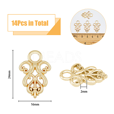 14Pcs Alloy Snap Lock Clasps Findings FIND-FH0008-37KCG-1